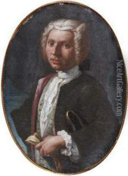 Portrait De Gentilhomme Oil Painting - Giuseppe Bonito
