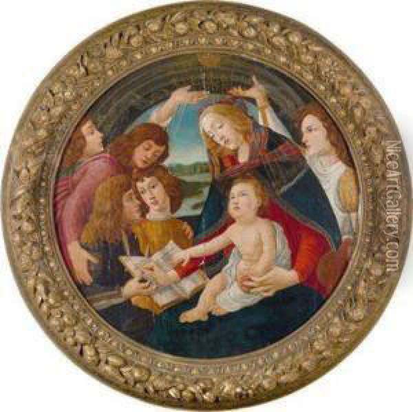 Madonna Del Magnificat Oil Painting - Sandro Botticelli