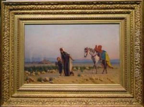 The Return, Hagar And Ishmael Oil Painting - Gustave Clarence Rodolphe Boulanger