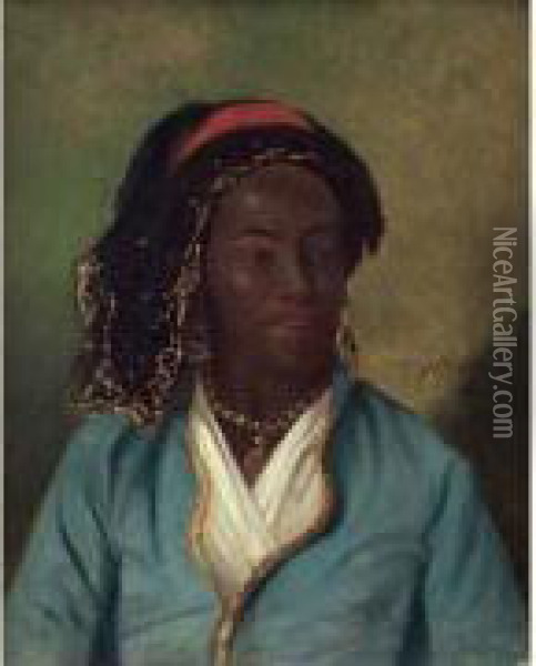 Portrait De Mauresque. Oil Painting - Honore Boze