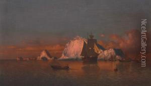 Fishing Off The Coast Of Labrador Oil Painting - William Bradford