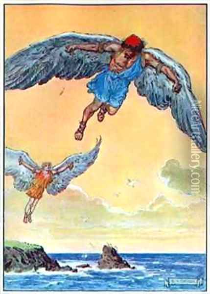 Daedalus and Icarus Oil Painting - Charles Edmund Brock