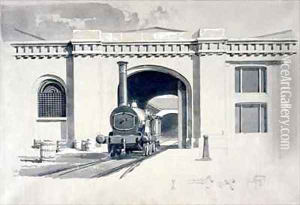 Locomotive Engine House, Camden Town Oil Painting - John Cooke Bourne