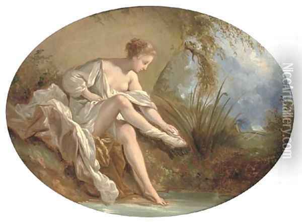 Diana bathing Oil Painting - Francois Boucher
