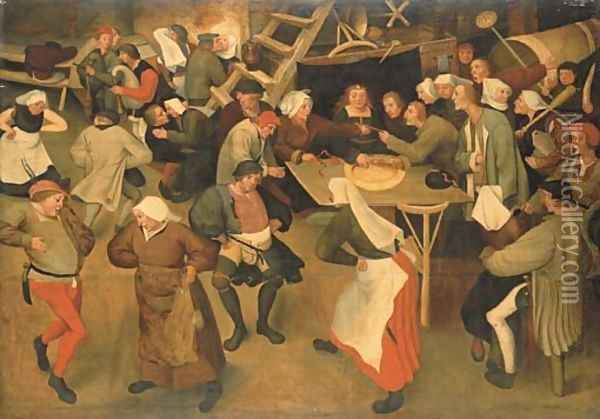 The Wedding Dance in the Barn Oil Painting - Pieter The Younger Brueghel