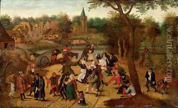 The return from the Kermesse Oil Painting - Pieter The Younger Brueghel