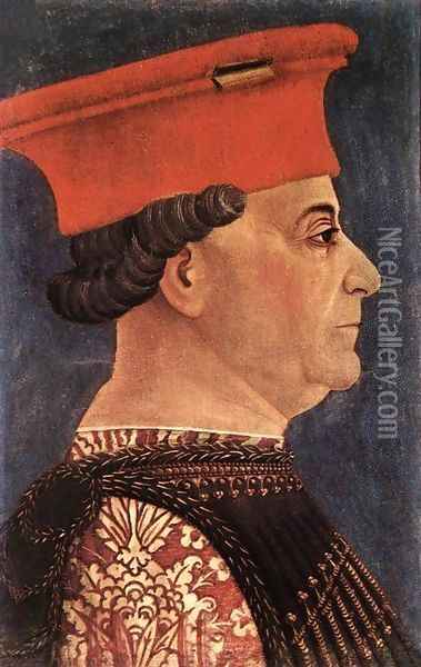 Portrait of Francesco Sforza Oil Painting - Bonifazio Bembo