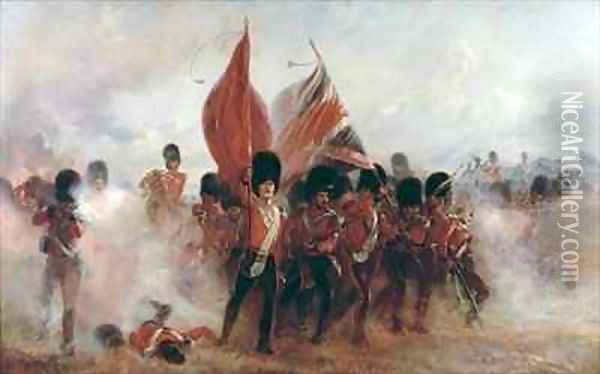 Scots Guards saving the Colours at Alma Oil Painting - Lady (Elizabeth Southerden Thompson) Butler