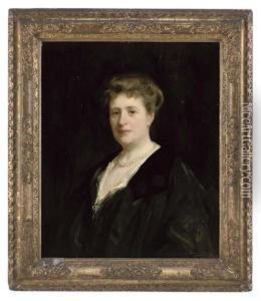 Portrait Of A Gentleman Oil Painting - Charles Edmund Brock