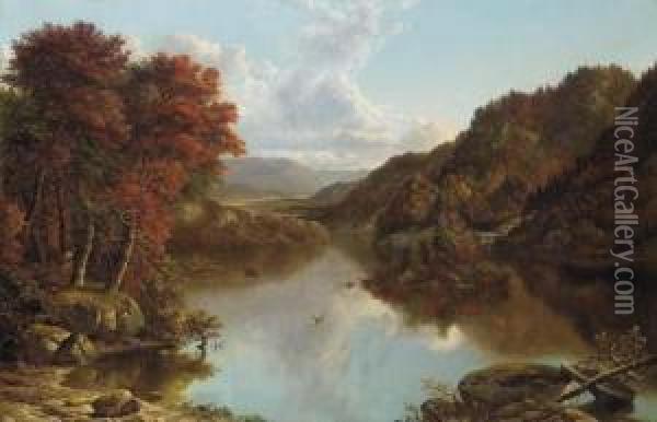 Autumn Landscape Oil Painting - William Mason Brown