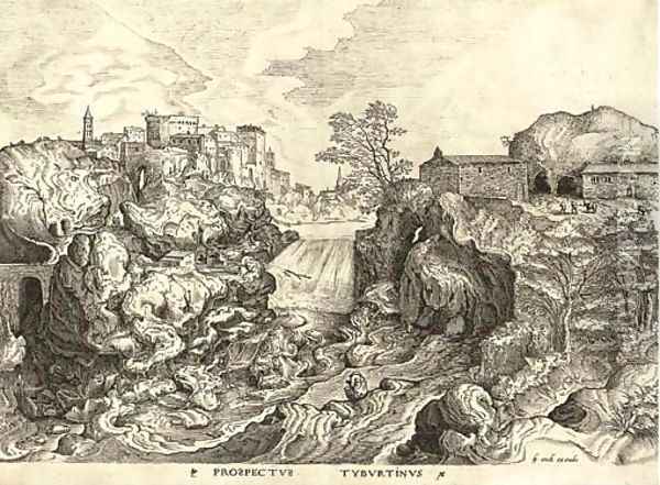 Prospectus Tyburtinus, from The Set of the large Landscapes, by H. Cock Oil Painting - Pieter the Elder Bruegel