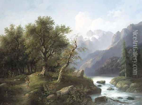 Partie aus Baiern; Partie aus Steiermark Oil Painting - Eduard Boehm
