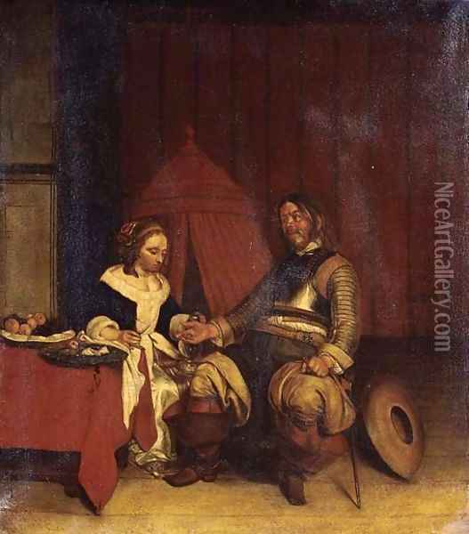 The Proposal Oil Painting - Gerard Ter Borch