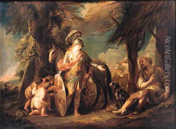 Erminia and the Shepherds Oil Painting - Louis de, the Younger Boulogne