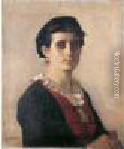 Portrait D'isabelle Fabre Oil Painting - Alexandre and Jourdan, Adolphe Cabanel