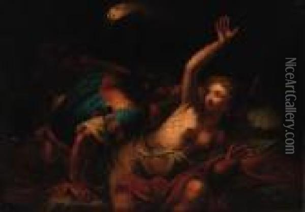 The Rape Of Lucretia Oil Painting - Guido Cagnacci