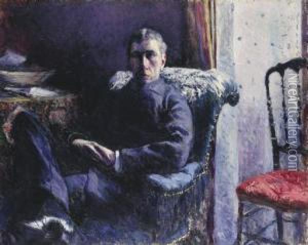 Portrait De Georges Roman Oil Painting - Gustave Caillebotte