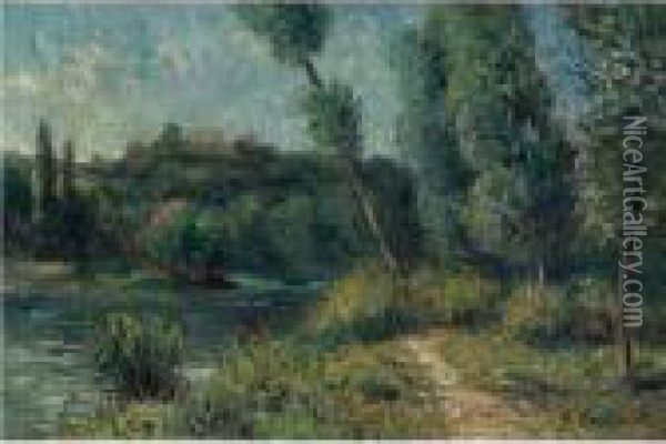 L'ile Marande Et Le Petit Bras De La Seine Oil Painting - Gustave Caillebotte