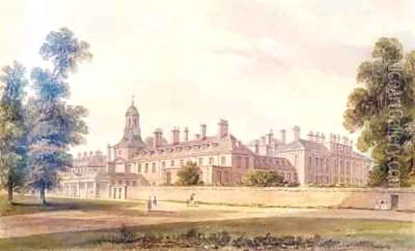 The South West view of Kensington Palace Oil Painting - John Buckler