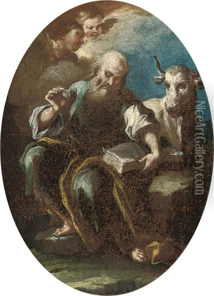 Saint Luke The Evangelist Oil Painting - Bernardo Cavallino