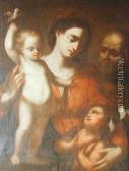 Swieta Rodzina Ze Sw. Janem Chrzcicielem Oil Painting - Giovanni Domenico Cerrini