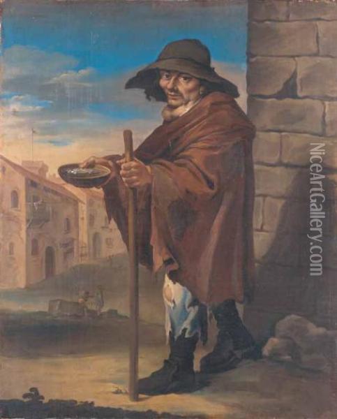 Mendicante Oil Painting - Giacomo Ceruti (Il Pitocchetto)