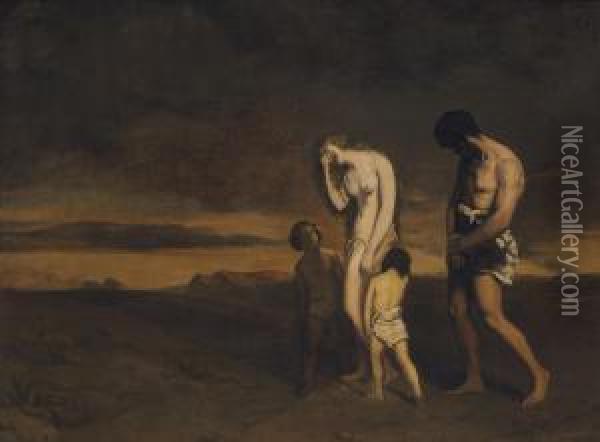 The Punishment Of Cain (cain Maudit) Oil Painting - Theodore Chasseriau