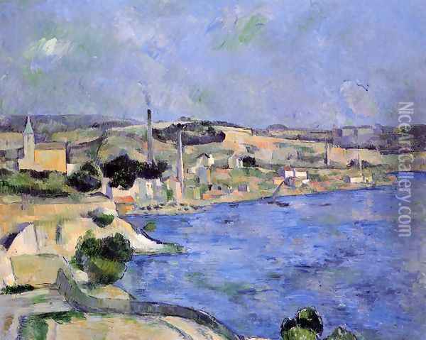 Saint Henri And The Bay Of L Estaque Oil Painting - Paul Cezanne