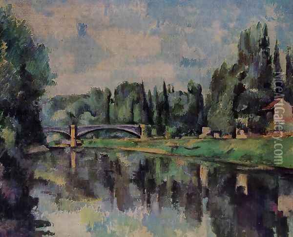 Bridge Over The Marne Oil Painting - Paul Cezanne