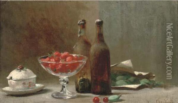 Bottles Oil Painting - Rene Louis Chretien