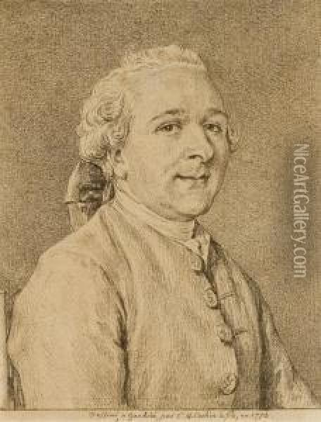 Portrait De Yves-joseph-charles Pommyer De Rougemont Oil Painting - Charles-Nicolas I Cochin