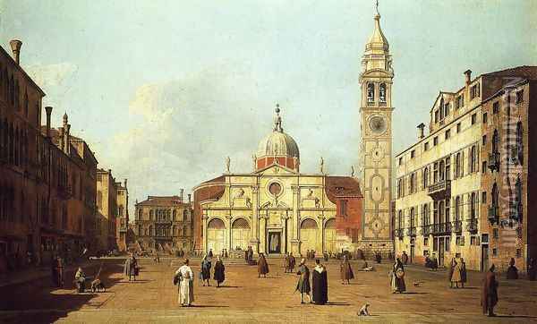 Campo Santa Maria Formosa c. 1735 Oil Painting - (Giovanni Antonio Canal) Canaletto