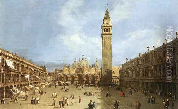 Piazza San Marco Ii Oil Painting - (Giovanni Antonio Canal) Canaletto