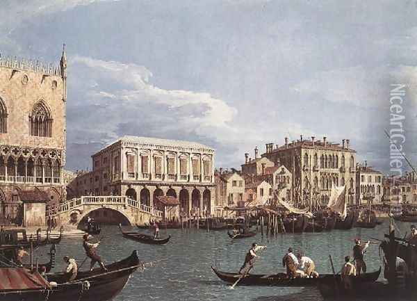 The Molo And The Riva Degli Schiavoni From The Bacino Di San Marco Oil Painting - (Giovanni Antonio Canal) Canaletto