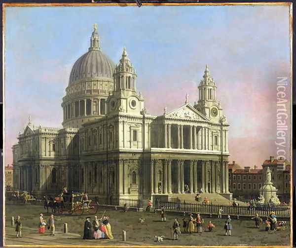 St. Paul's Cathedral, 1754 Oil Painting - (Giovanni Antonio Canal) Canaletto