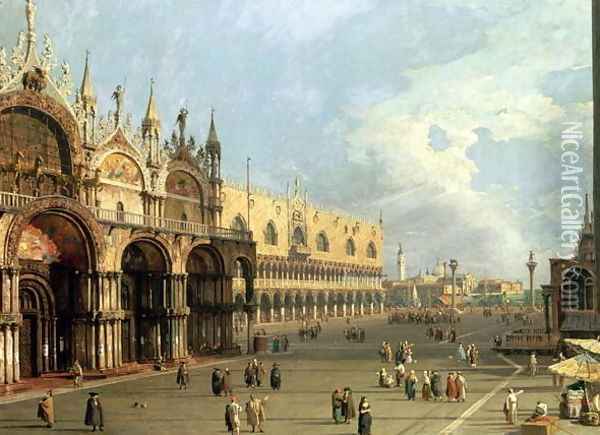 St.Mark's Square, Venice Oil Painting - (Giovanni Antonio Canal) Canaletto