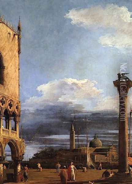 The Piazzetta Towards S Giorgio Maggiore Oil Painting - (Giovanni Antonio Canal) Canaletto