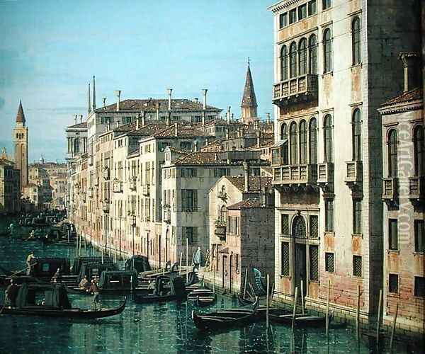 Entrance to the Grand Canal: Looking West, c.1738-42 (detail-2) Oil Painting - (Giovanni Antonio Canal) Canaletto