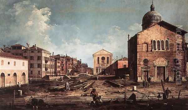 View Of San Giuseppe Di Castello Oil Painting - (Giovanni Antonio Canal) Canaletto