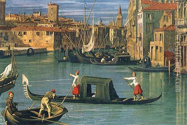 The Grand Canal at the Salute Church [detail] Oil Painting - (Giovanni Antonio Canal) Canaletto