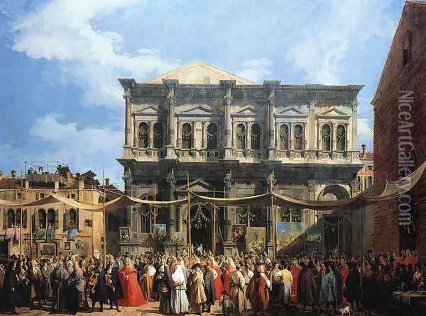 Feast of San Rocco Oil Painting - (Giovanni Antonio Canal) Canaletto
