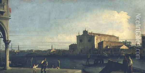 The Church of S. Giovanni dei Battuti, Murano Oil Painting - (Giovanni Antonio Canal) Canaletto