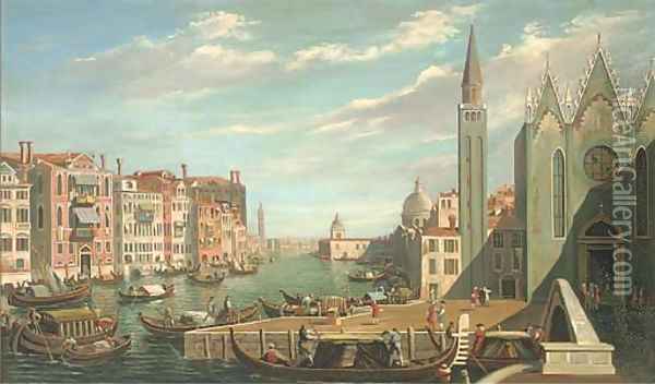 A busy day on the Grand Canal, Venice Oil Painting - (Giovanni Antonio Canal) Canaletto