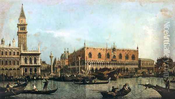 The Molo, Seen from the Bacino di San Marco Oil Painting - (Giovanni Antonio Canal) Canaletto