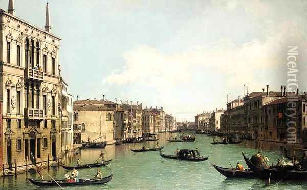 Venice The Grand Canal, Looking North-East from Palazzo Balbi to the Rialto Bri Oil Painting - (Giovanni Antonio Canal) Canaletto