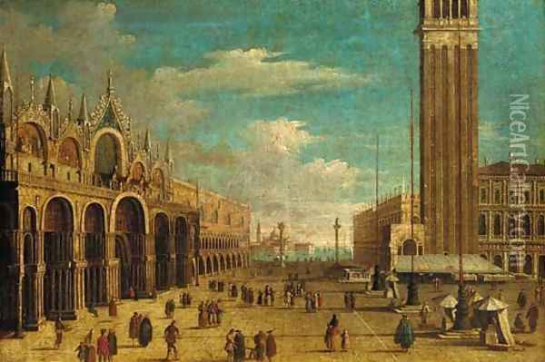 The Piazza San Marco, Venice, looking south Oil Painting - (Giovanni Antonio Canal) Canaletto