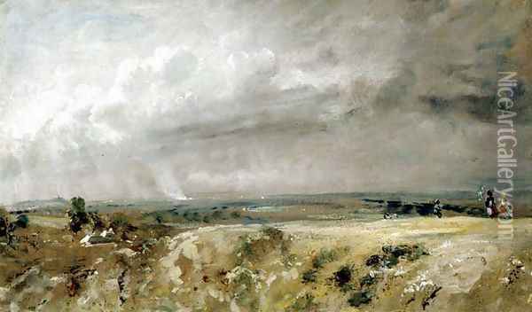 View on Hampstead Heath Oil Painting - John Constable