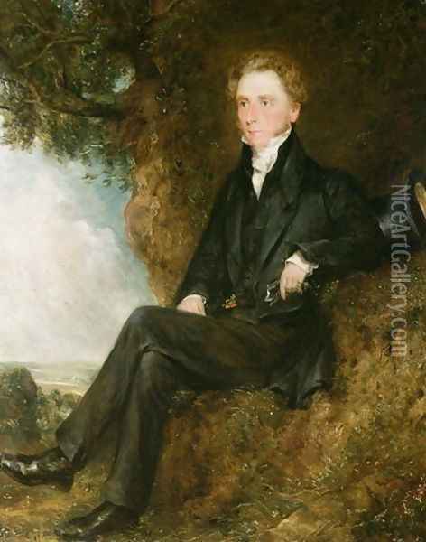 Portrait of Dr Thomas Simcox Lea, c.1828 Oil Painting - John Constable