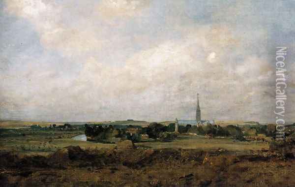 Salisbury Cathedral from the Bishop's Grounds Oil Painting - John Constable