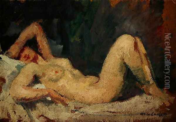 Reclining Nude Oil Painting - Mary Cassatt